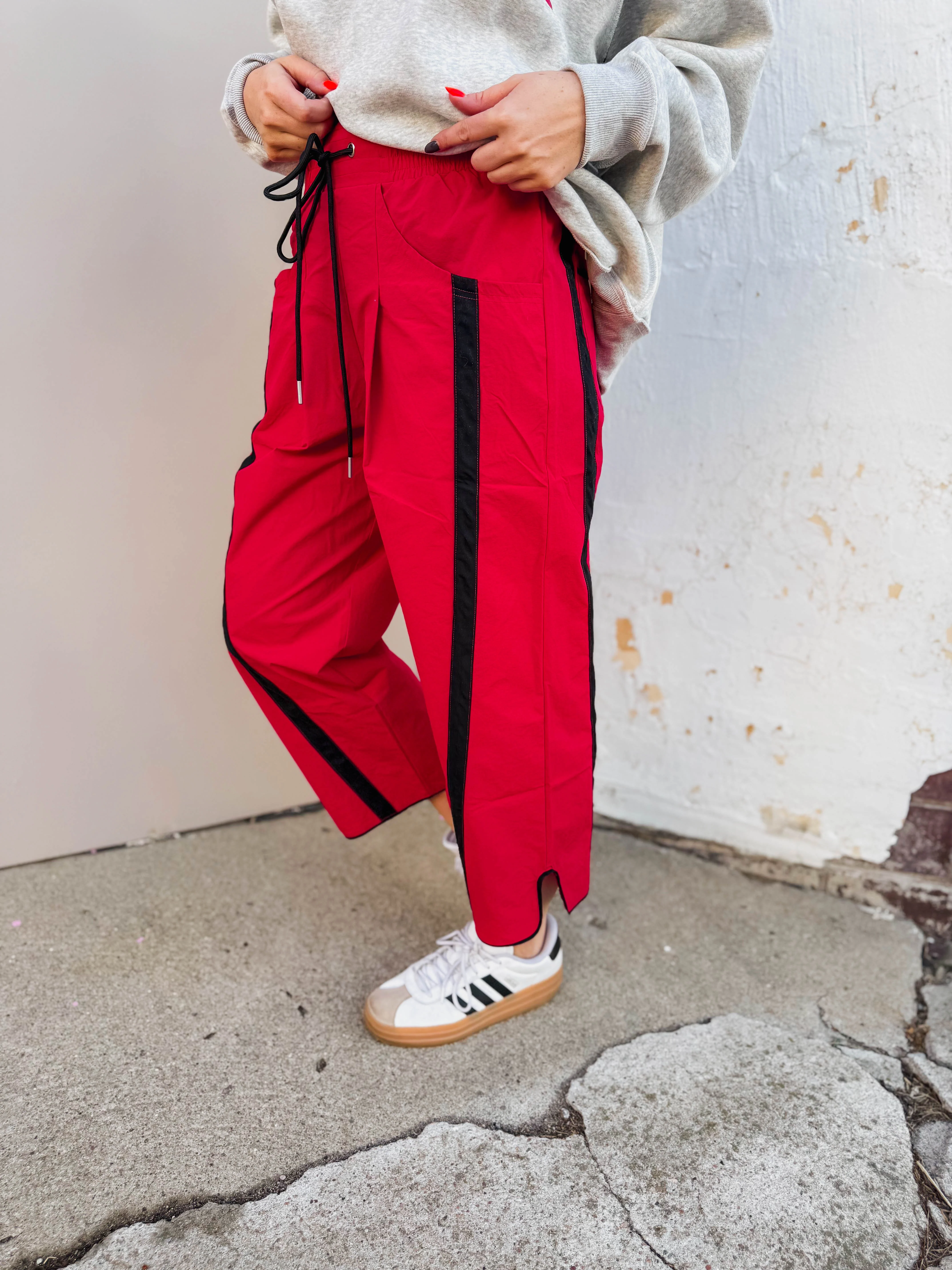 Cool Girl Barrel Pants-Red/Black - Image 4