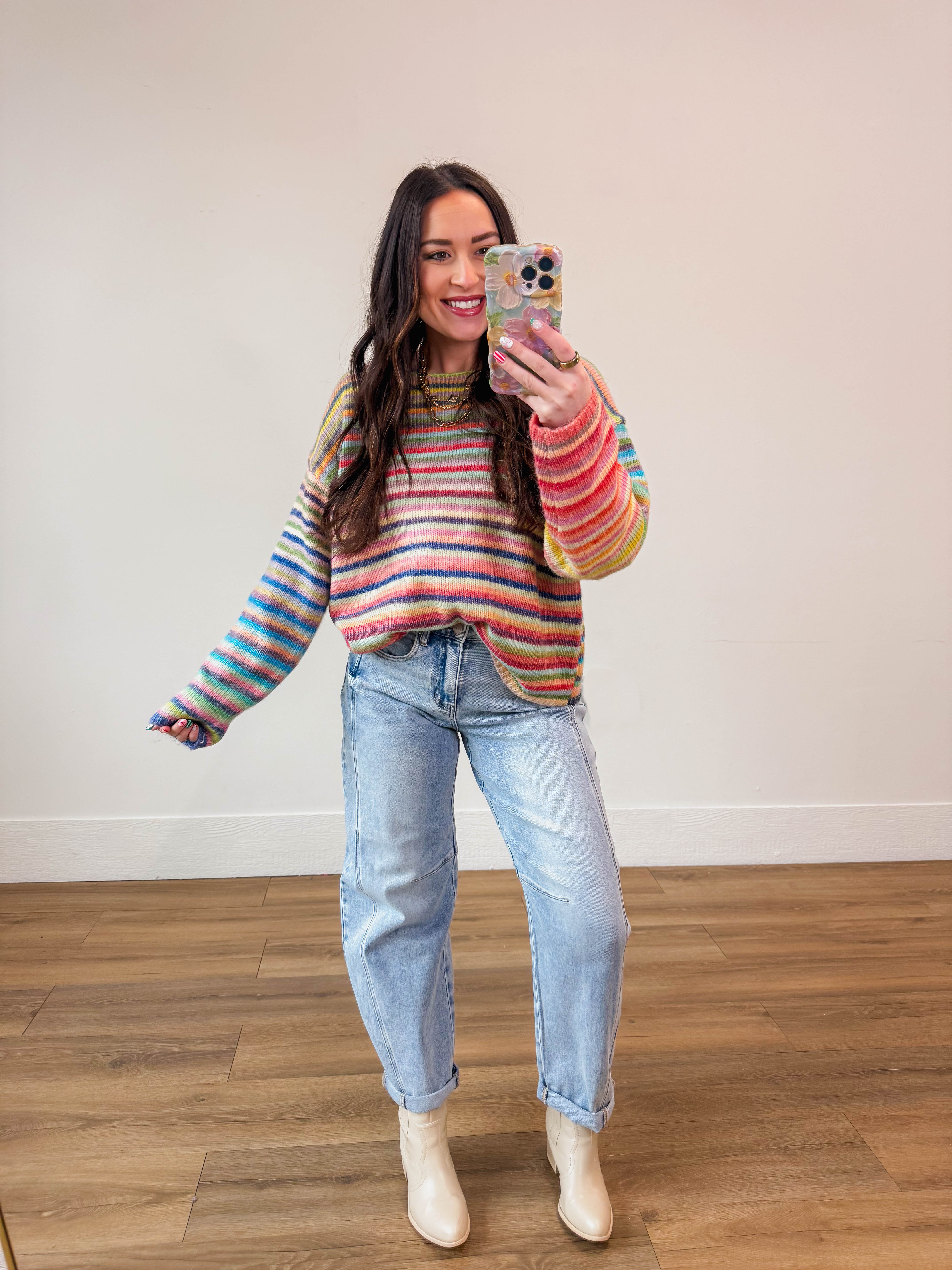 Kam High Rise Boyfriend Barrel Denim-Light Wash - Image 10