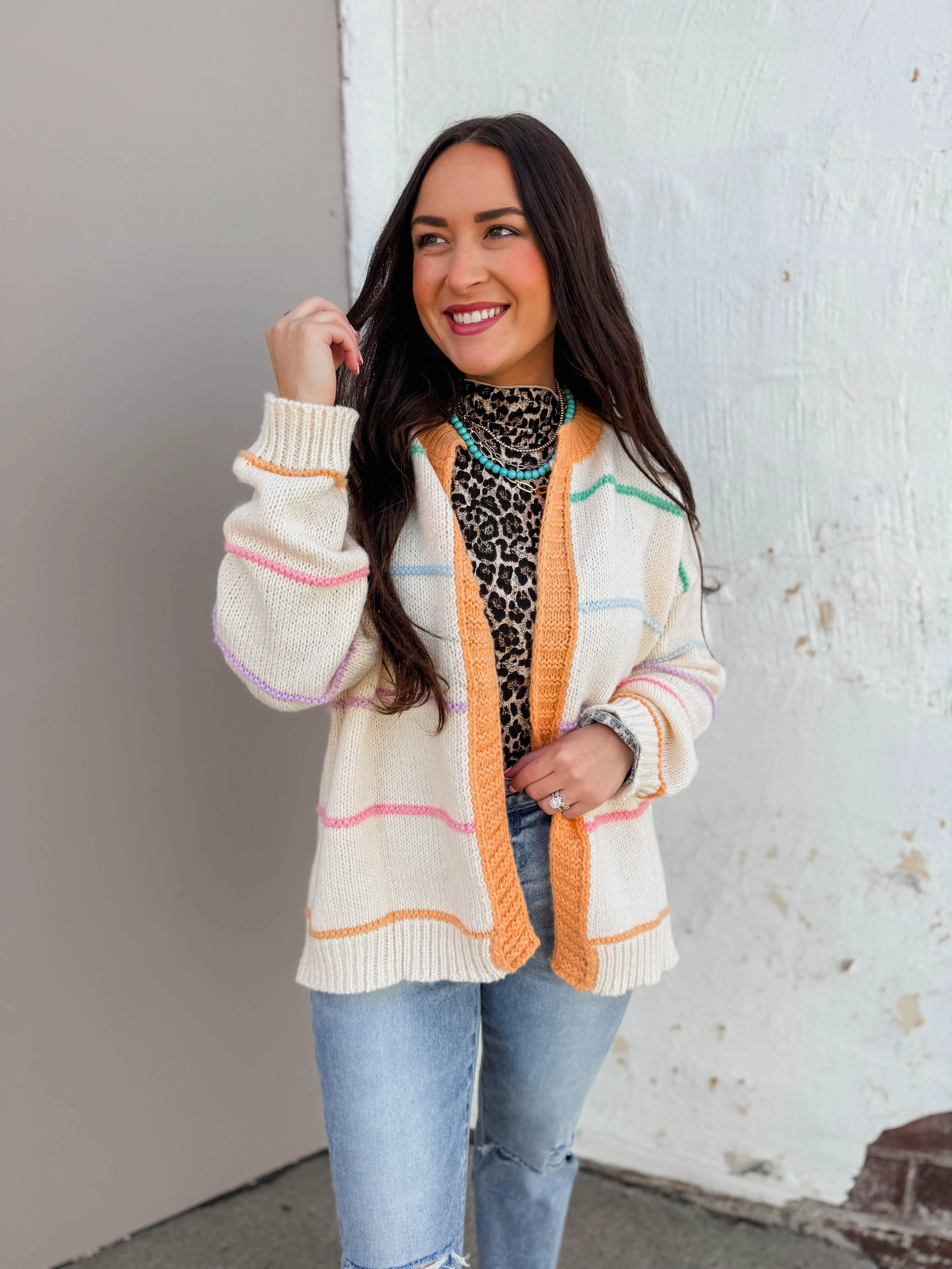 Penelope Striped Cardigan - Image 4