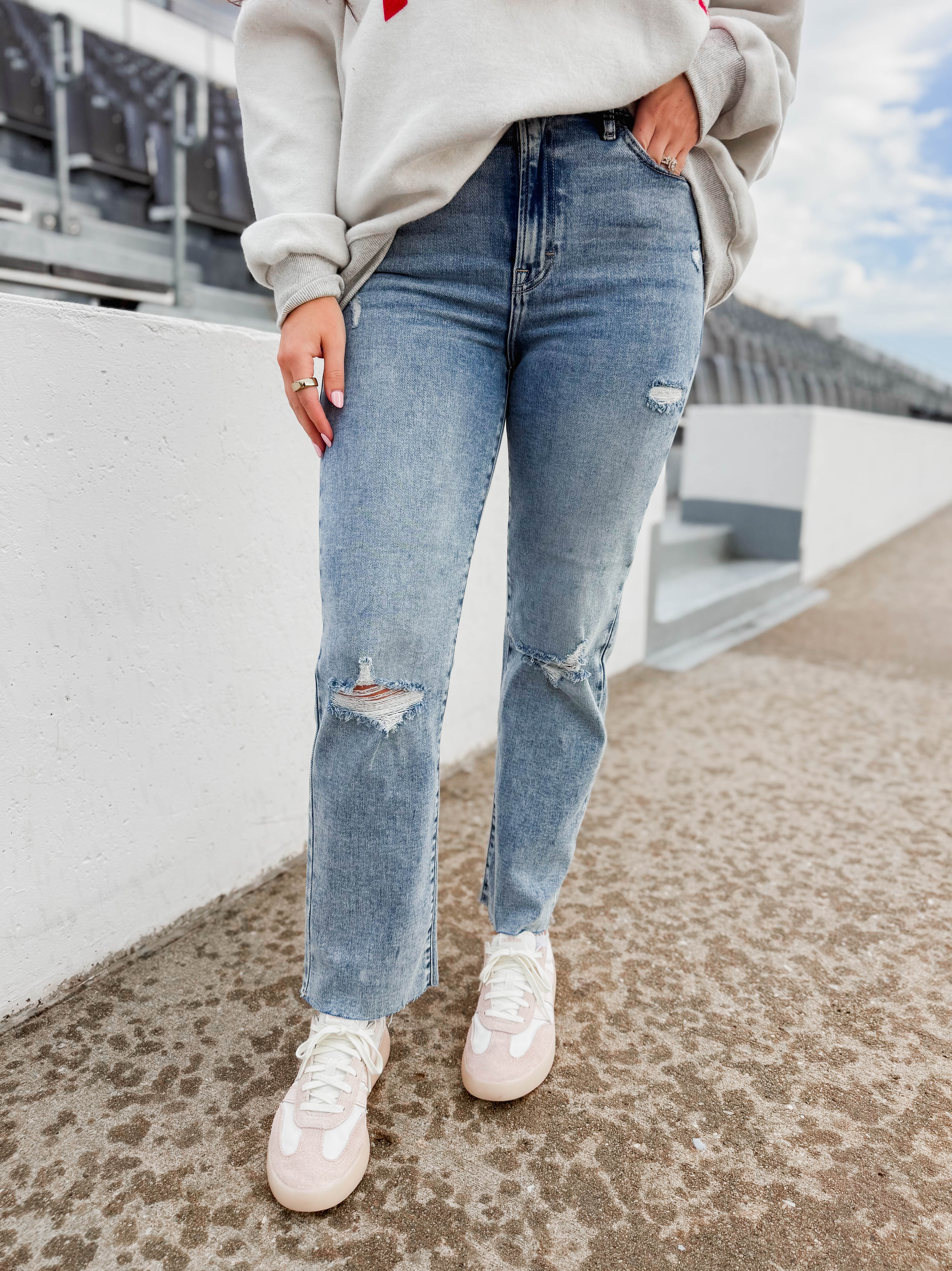 Tracey High Rise Crop Straight Leg Denim - Image 7
